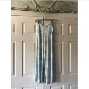 JEAN-PIERRE KLIFA. Paris. Size XS. Poly/Spandex Stretch. Lt. Blue/White. B14